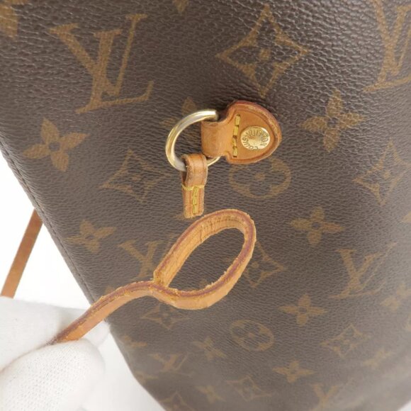 Auth Louis Vuitton Monogram Neverfull MM Tote Bag Brown - Picture 11 of 13